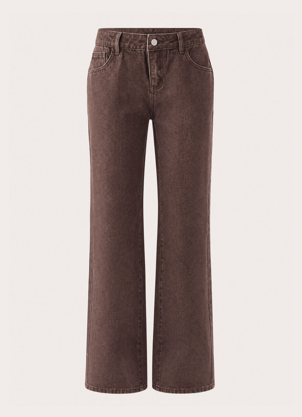 Karinta Straight Leg Denim Jeans - Chocolate
