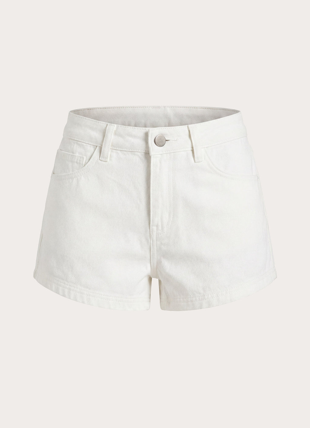 Karter Denim Low Rise Short - White