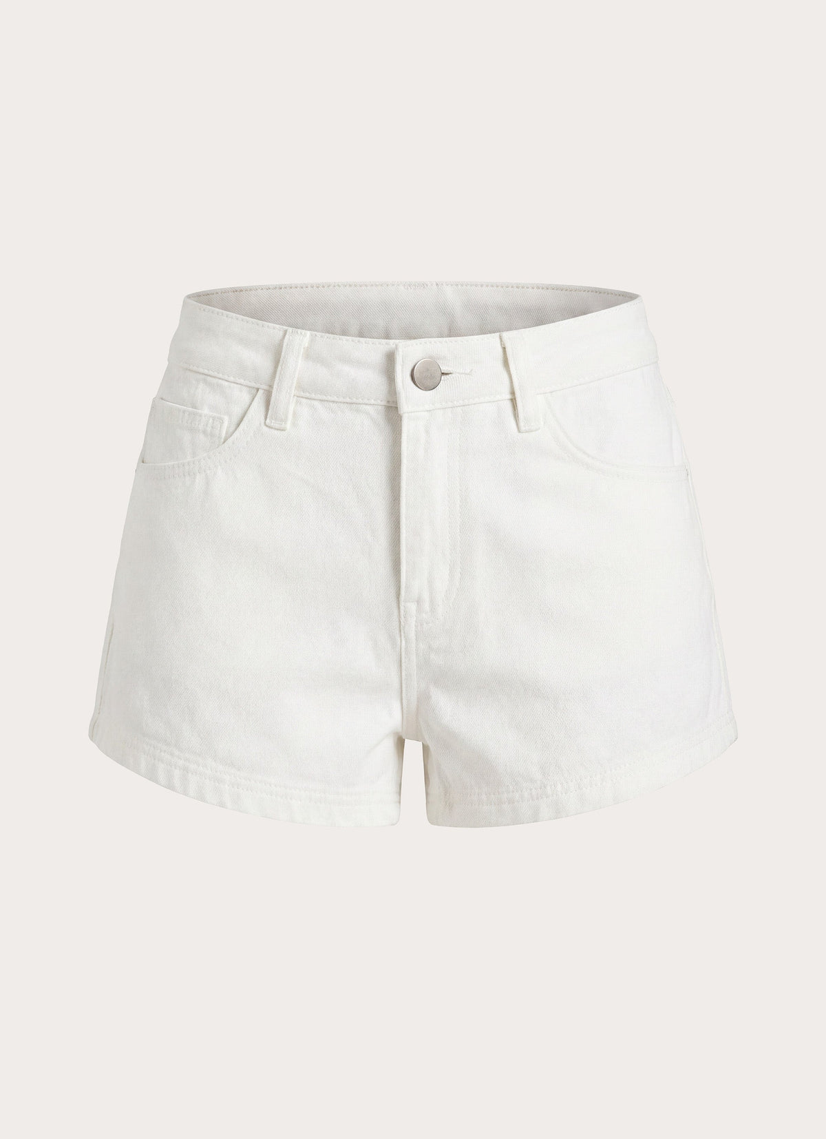 Karter Denim Low Rise Short - White