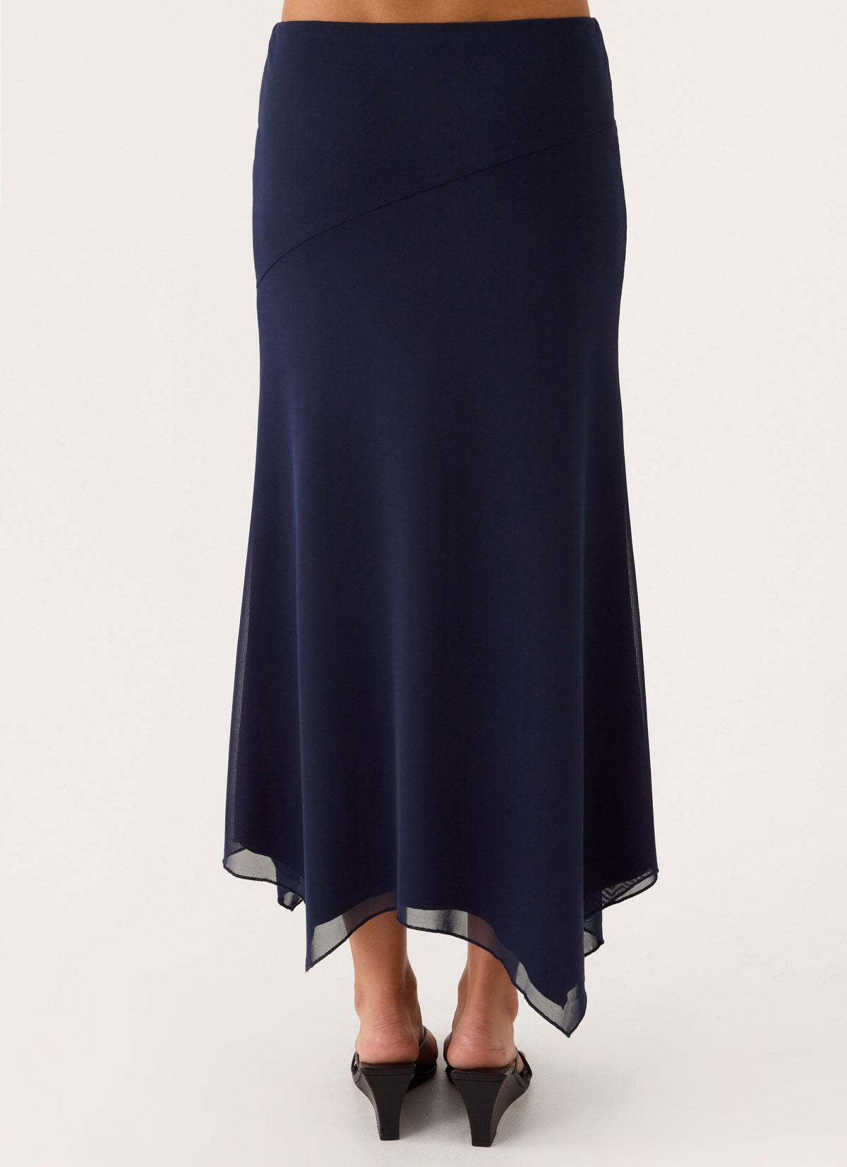 Kerrie Hanky Midi Skirt - Dark Navy