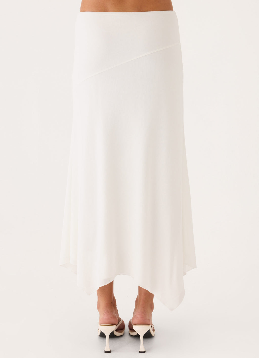 Kerrie Hanky Midi Skirt - White
