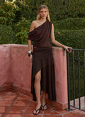 Lycia Midi Skirt - Chocolate