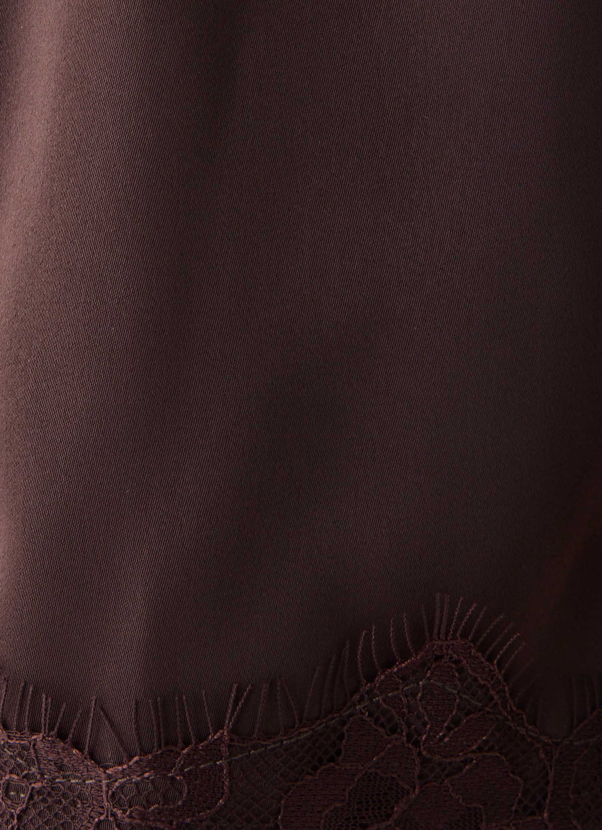 Tarina Lace Trim Mini Shorts - Chocolate
