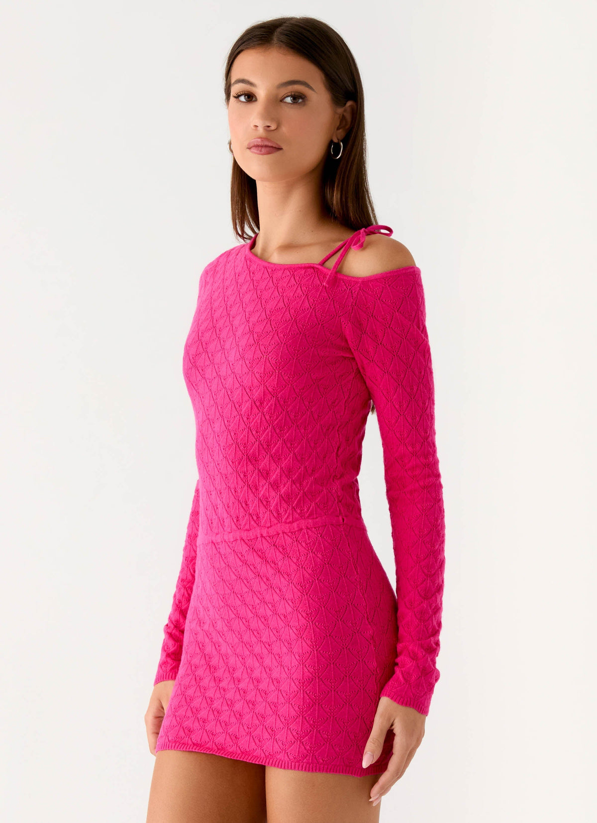 Thalia Knit Mini Dress - Fuchsia
