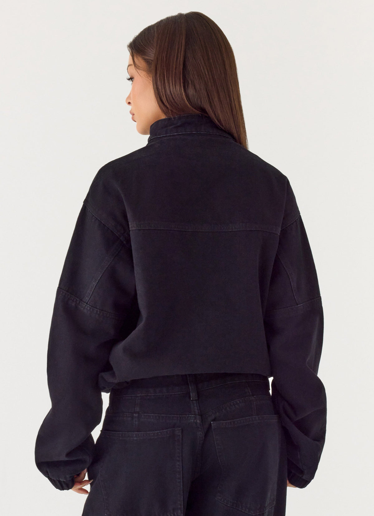 Waylon Denim Bomber Jacket - Black