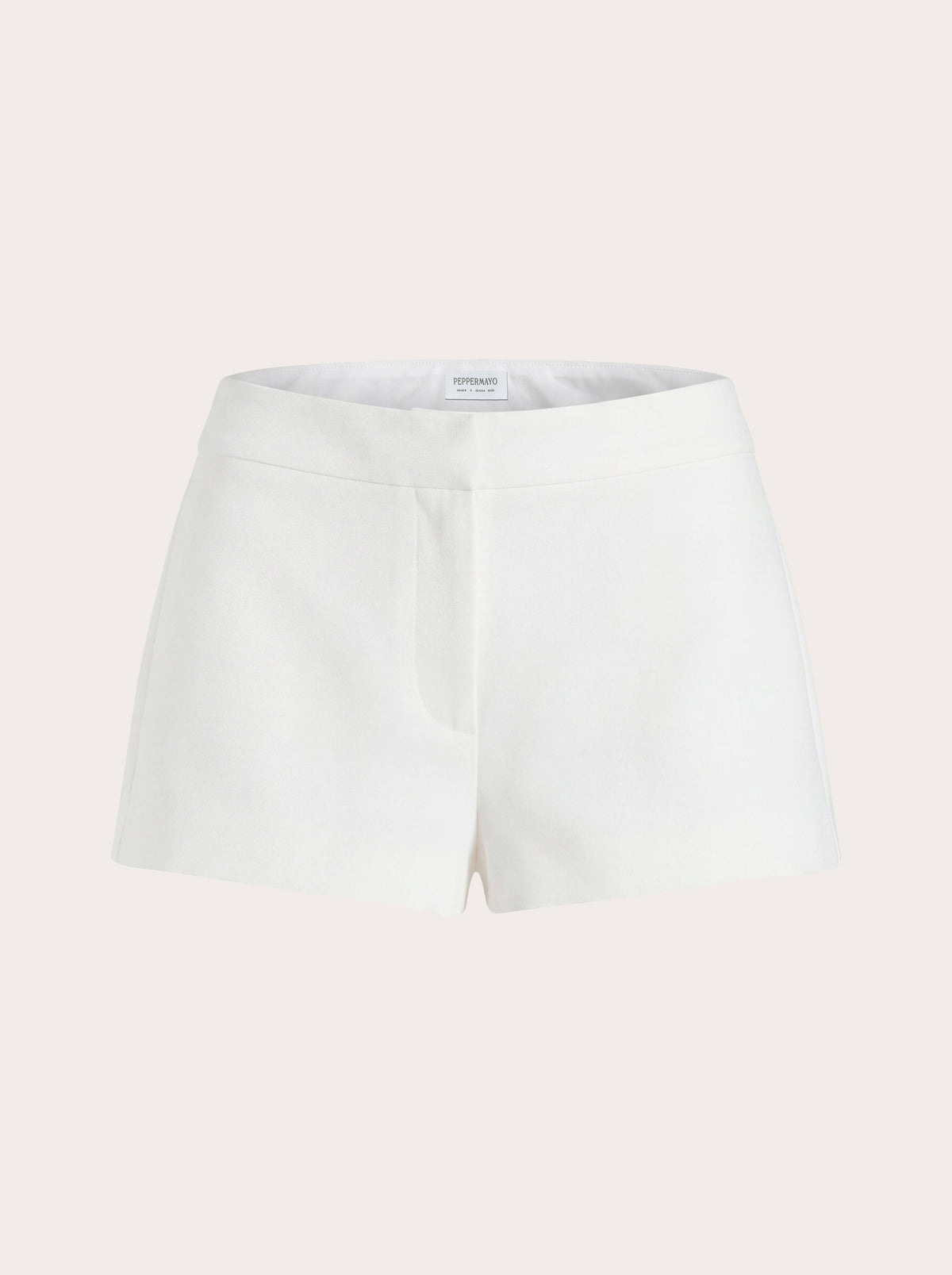 Yena Crepe Low Rise Shorts - White